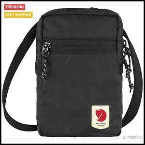 Black Polyamide Crossbody Bag Minimal Chic Adjustable Strap Multi-Use Outdoor